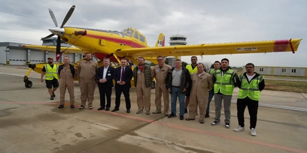 Edremit’te Yangınla Mücadele İçin Uçaklar Görevde